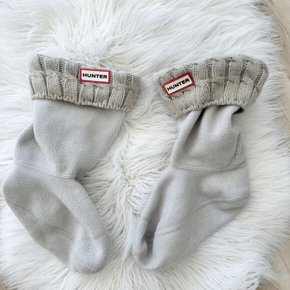 Women’s Hunter Gray Cableknit Sock Boot Inserts Large - Picture 1 of 3